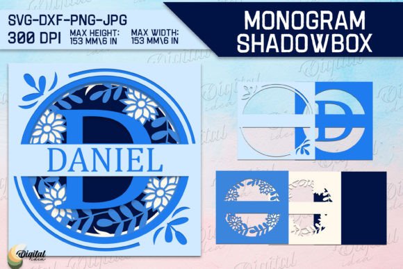 3D Layared Shadow Box Alphabet. Letter D for 3D SVG and Shadow Boxes