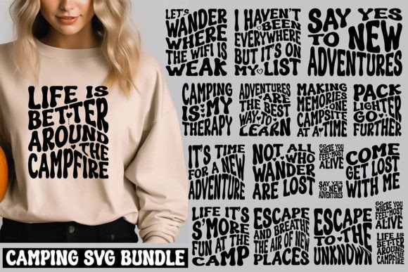 Camping SVG Bundle, Hunting SVG, SVG Bun Graphics and T-Shirt Designs Review