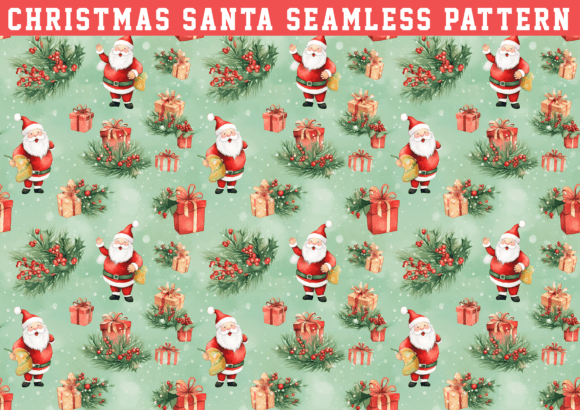 Chrismas Santa Pattern Graphics and Patterns Review