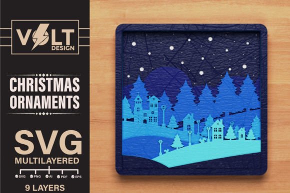 Christmas Home Decor Paper Craft 3d SVG for Graphics and Crafts