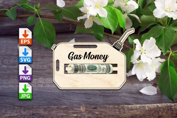 Gas Can Money Holder Ornament for Laser Cutting and Ornaments