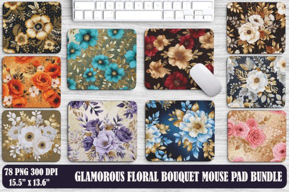 Glamorous Floral Bouquet Mouse Pad: Graphics & Backgrounds Review