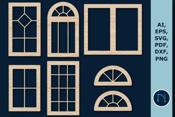 Laser Paper Cut Windows SVG Bundle for Wall Decor