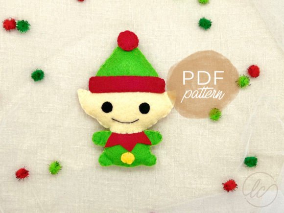 Little Elf Felt Sewing Pattern for Graphics and Sewing Patterns