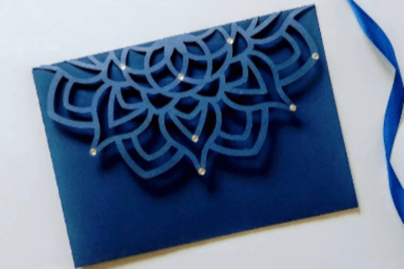 Mandala Tri Fold Pocket Card: 3D SVG for Cards And Invites