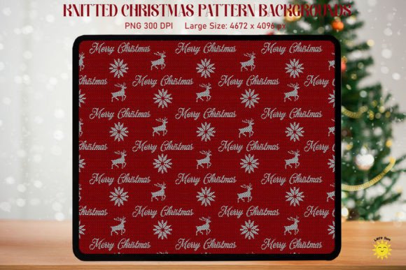 Merry Christmas Knitted Pattern Graphics and Backgrounds Review