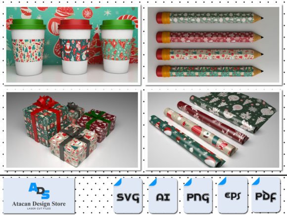 Seamless Vintage Christmas Patterns Xmas Graphics Review