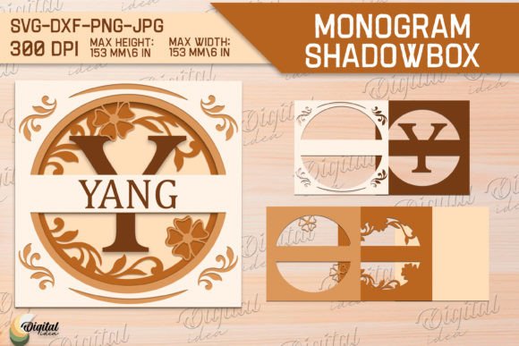 Shadow Box Alphabet Paper Cut. Letter Y: 3D SVG & Shadow Boxes