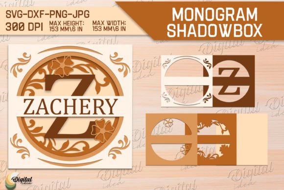 Shadow Box Alphabet Paper Cut. Letter Z for 3D SVG & Shadow Boxes