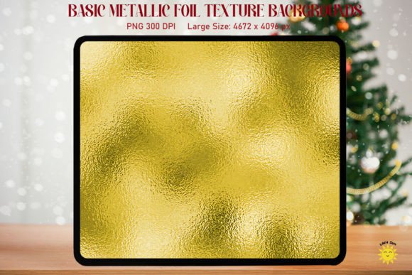 Shiny Yellow Metallic Foil Texture Graphics for Backgrounds