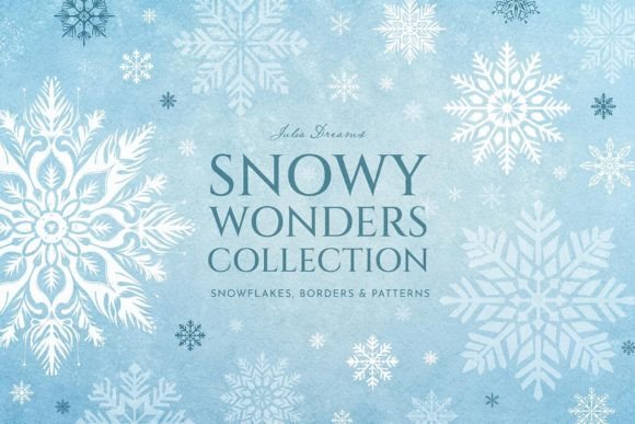 Snowflakes SVG Winter Christmas Vector for Graphics & Illustrations